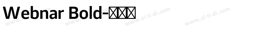Webnar Bold字体转换